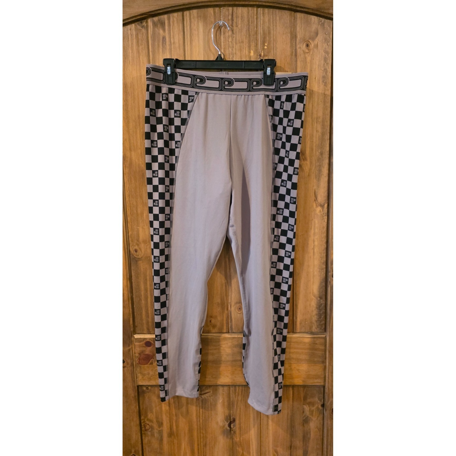 Nwt Victoria's Secret Pink Leggings Womens 2xl Regular Purple Check High Waist